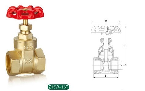 点击查看Z15W-16T利水牌黄铜闸阀大图